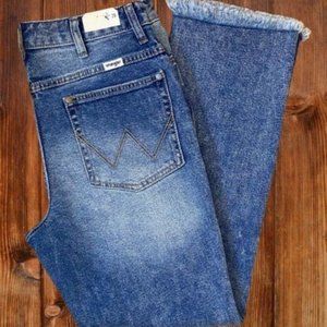 Wrangler Heritage Acid Wash High Waist Crop Jeans